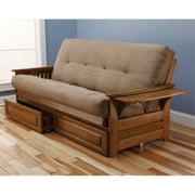 Kodiak Furniture Phoenix Full Futon with Suede Fabric Mattress in Barbados/Tan